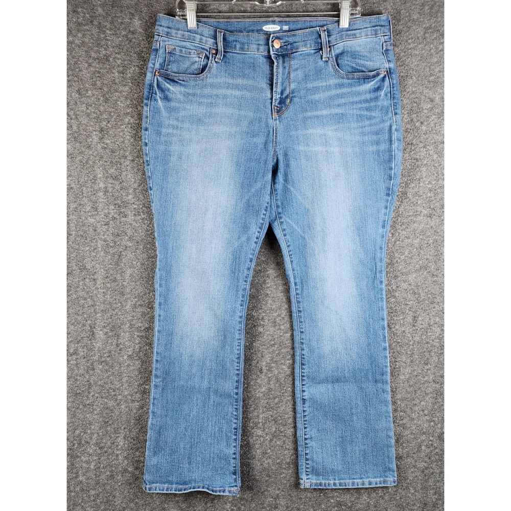 Old Navy Jeans Womens 14P Curvy Bootcut Blue Stretch EUC